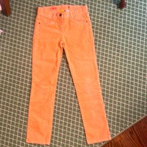 Girls Crewcuts Melba colored straight leg corduroy pant in size 8
